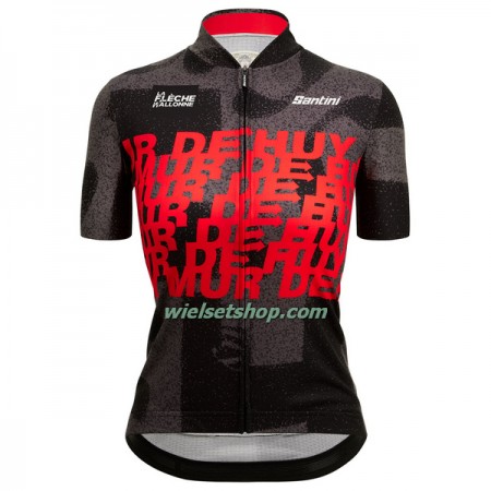 Wielershirt Dames Santini 2023 La Fleche Wallonne - Rood Zwart